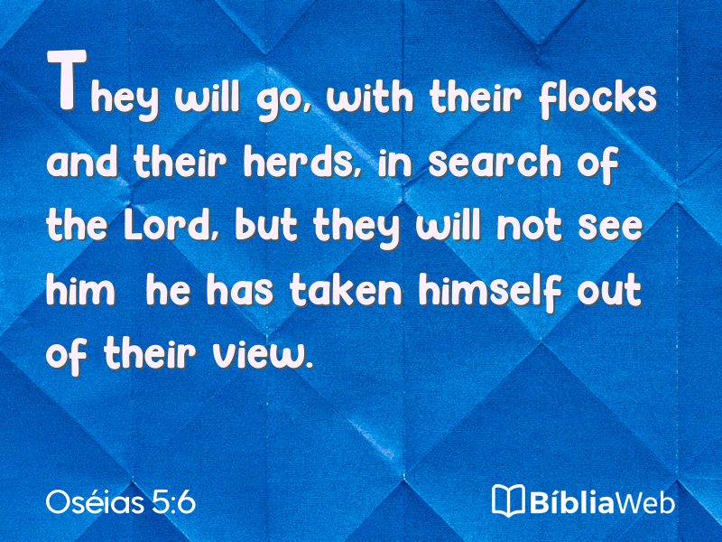 Oséias 5:6 em imagem para compartilhar