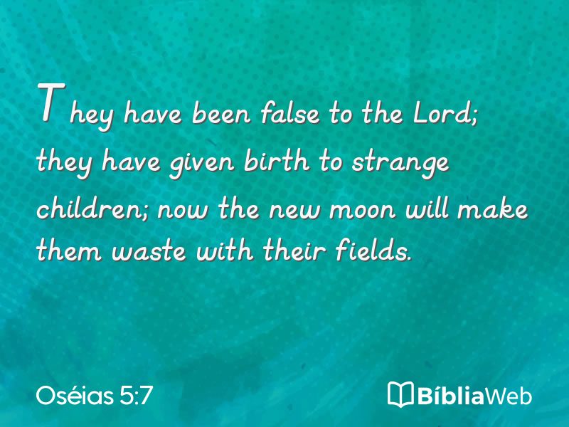 Oséias 5:7 em imagem para compartilhar