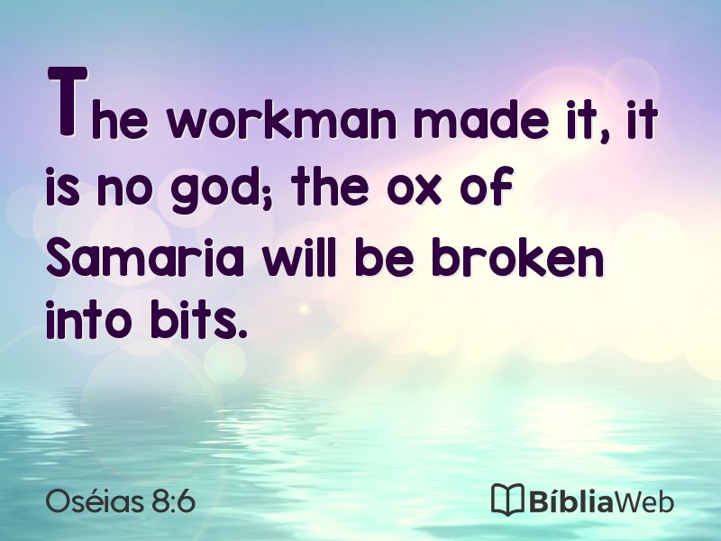 Oséias 8:6 em imagem para compartilhar