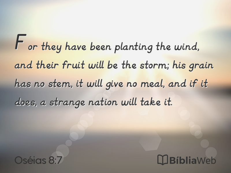 Oséias 8:7 em imagem para compartilhar