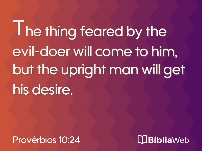 Provérbios 10:24 em imagem para compartilhar