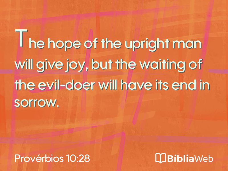Provérbios 10:28 em imagem para compartilhar