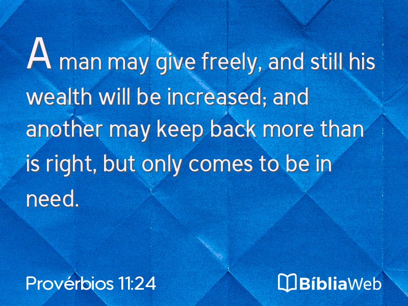 Provérbios 11:24 em imagem para compartilhar