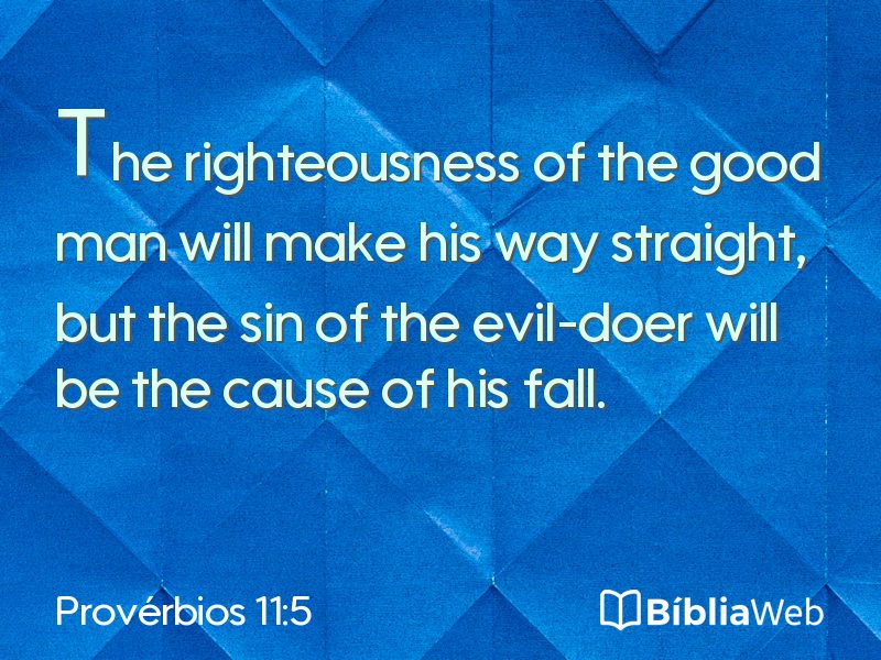 Provérbios 11:5 em imagem para compartilhar