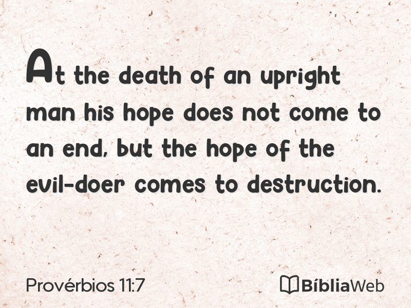 Provérbios 11:7 em imagem para compartilhar