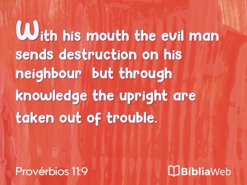 Provérbios 11:9 em imagem para compartilhar