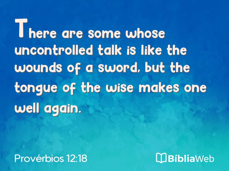 Provérbios 12:18 em imagem para compartilhar