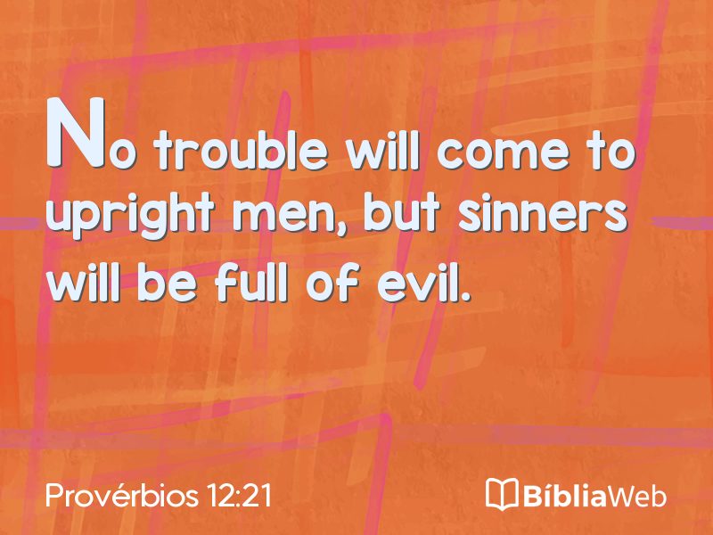Provérbios 12:21 em imagem para compartilhar