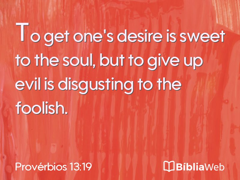 Provérbios 13:19 em imagem para compartilhar