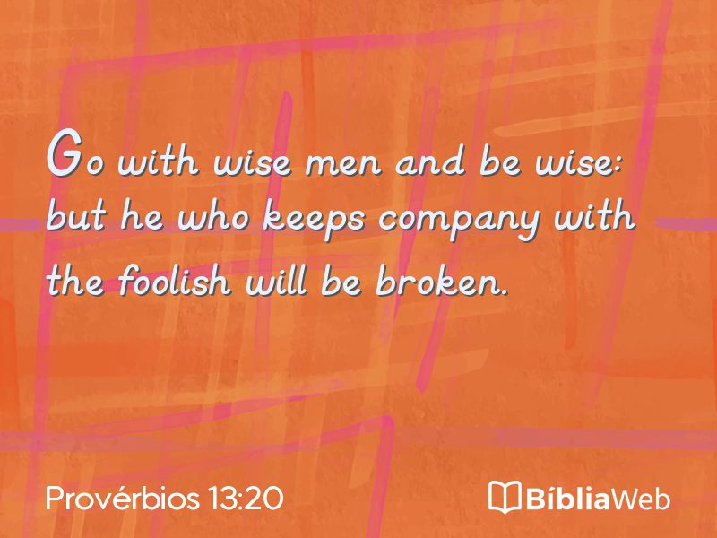Provérbios 13:20 em imagem para compartilhar