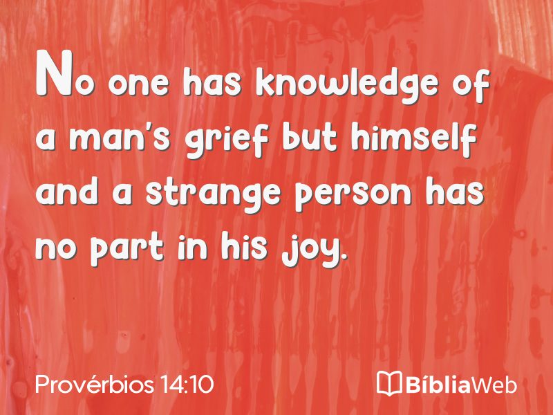 Provérbios 14:10 em imagem para compartilhar