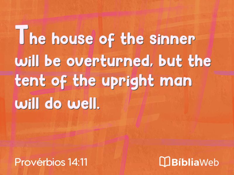 Provérbios 14:11 em imagem para compartilhar