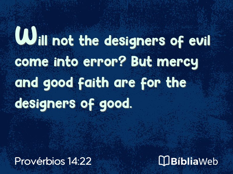 Provérbios 14:22 em imagem para compartilhar