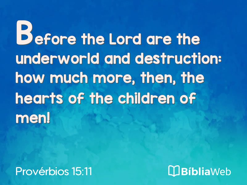 Provérbios 15:11 em imagem para compartilhar