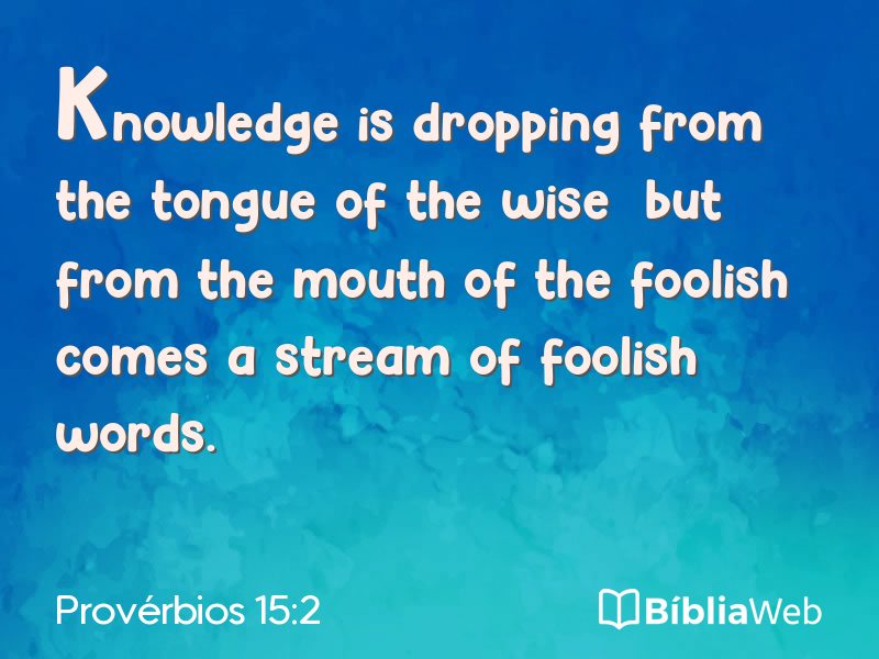 Provérbios 15:2 em imagem para compartilhar