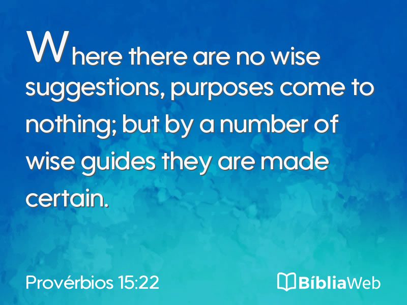 Provérbios 15:22 em imagem para compartilhar