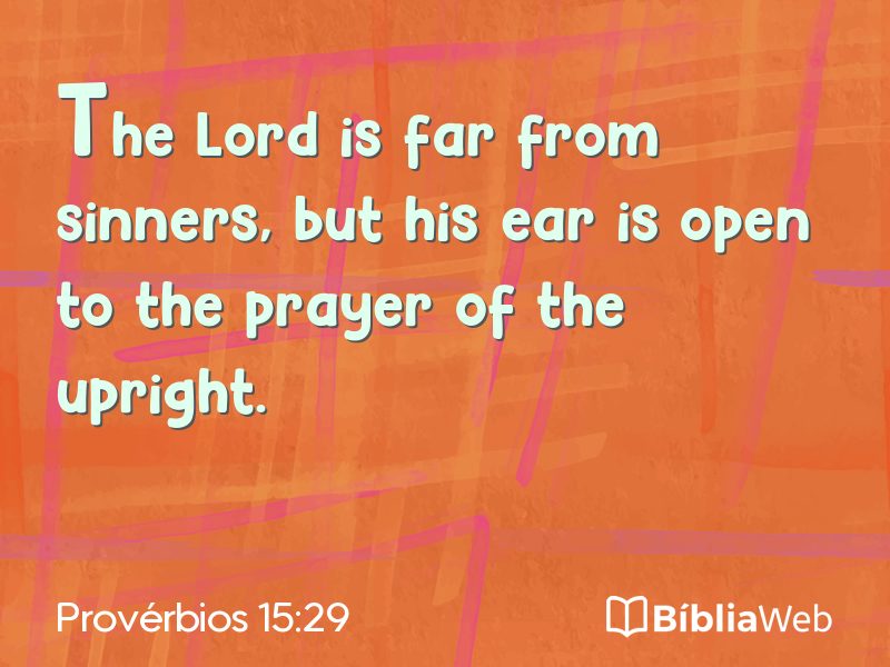 Provérbios 15:29 em imagem para compartilhar