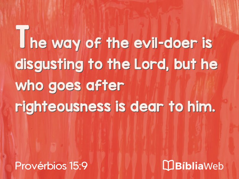 Provérbios 15:9 em imagem para compartilhar