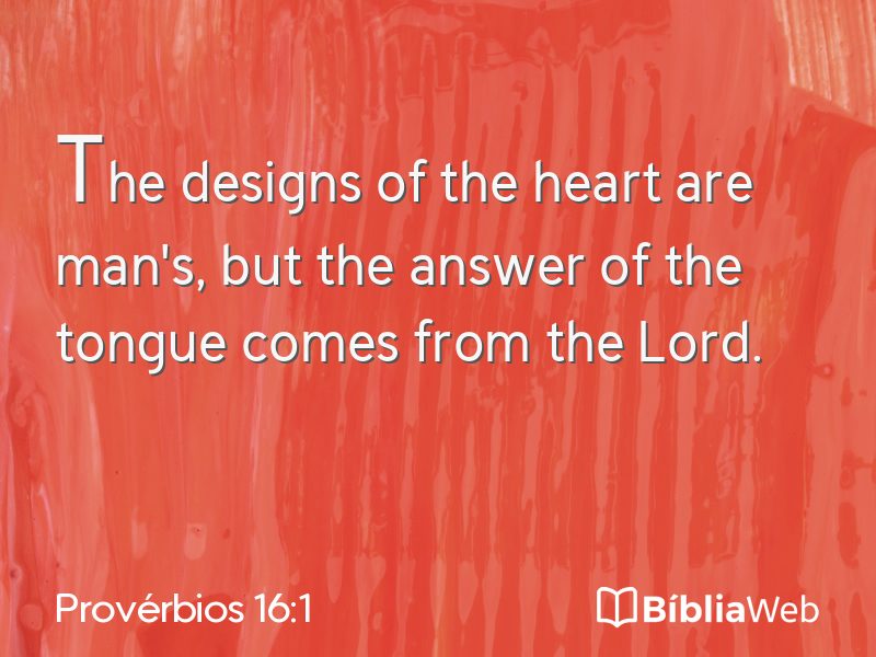 Provérbios 16:1 em imagem para compartilhar
