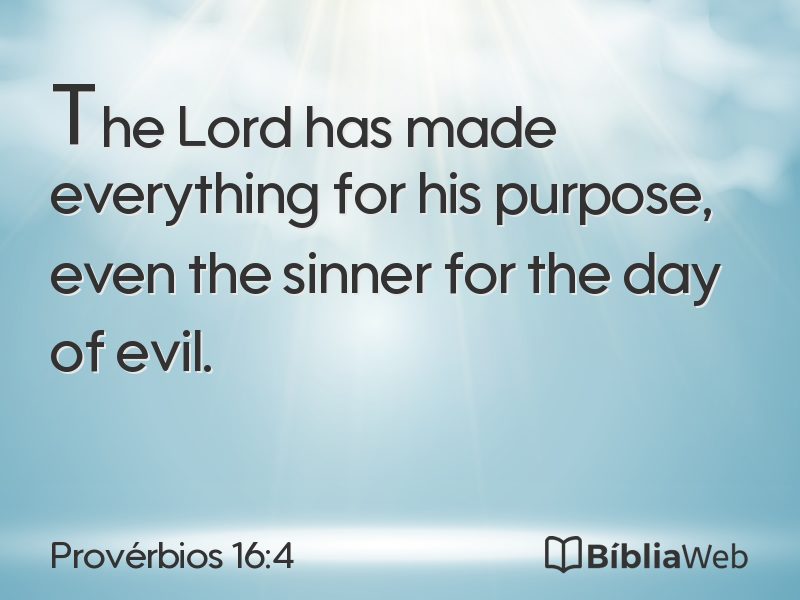 Provérbios 16:4 em imagem para compartilhar