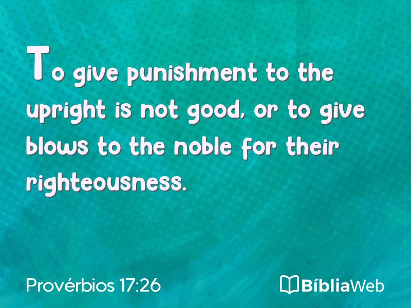 Provérbios 17:26 em imagem para compartilhar