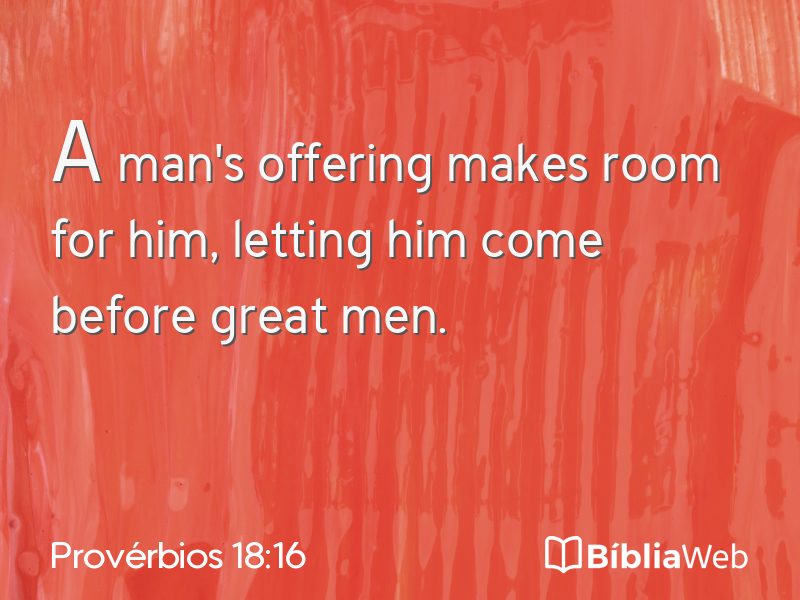 Provérbios 18:16 em imagem para compartilhar
