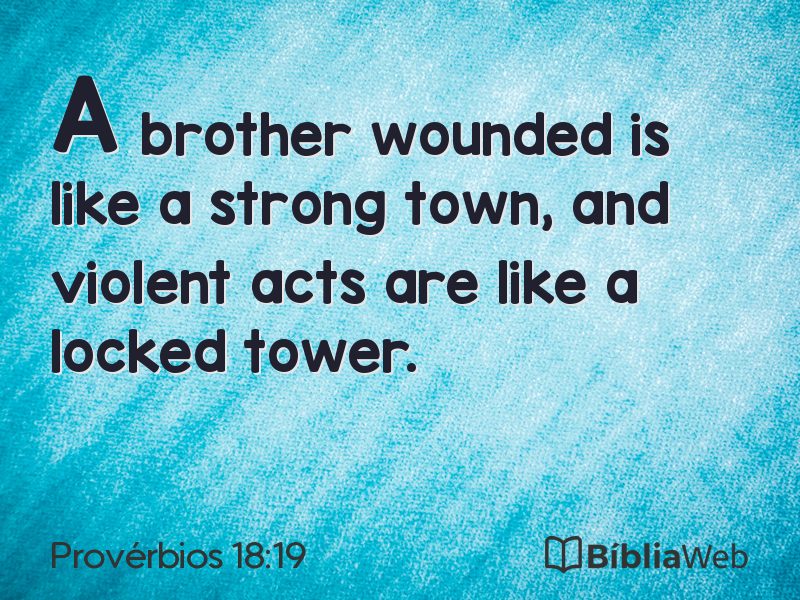 Provérbios 18:19 em imagem para compartilhar