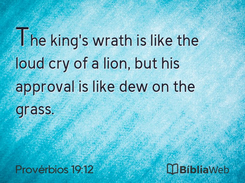 Provérbios 19:12 em imagem para compartilhar