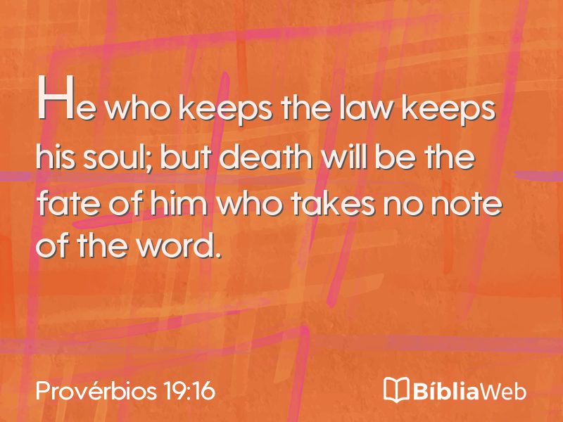 Provérbios 19:16 em imagem para compartilhar