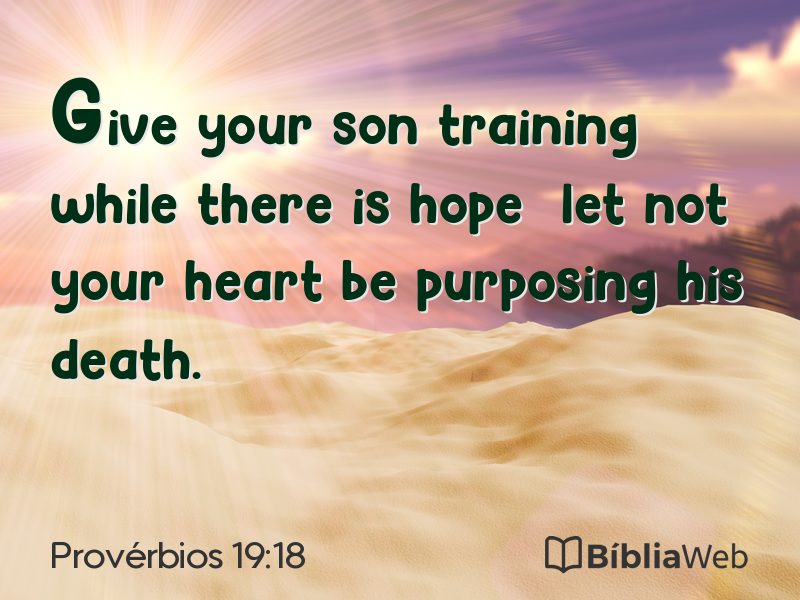 Provérbios 19:18 em imagem para compartilhar