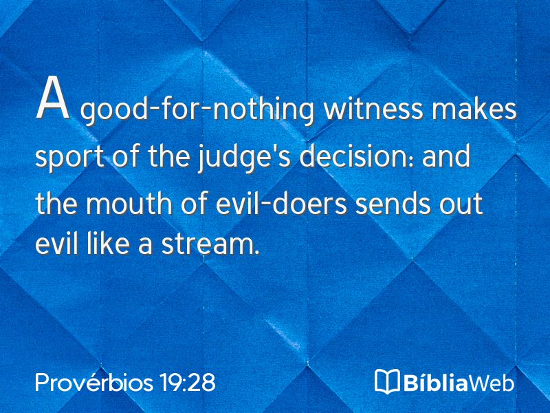 Provérbios 19:28 em imagem para compartilhar