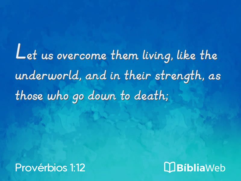 Provérbios 1:12 em imagem para compartilhar