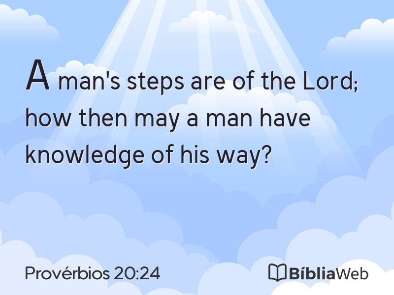 Provérbios 20:24 em imagem para compartilhar