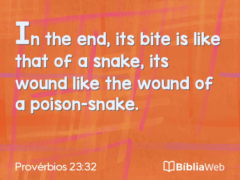 Provérbios 23:32 em imagem para compartilhar