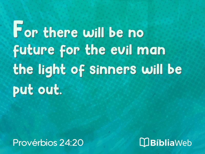 Provérbios 24:20 em imagem para compartilhar