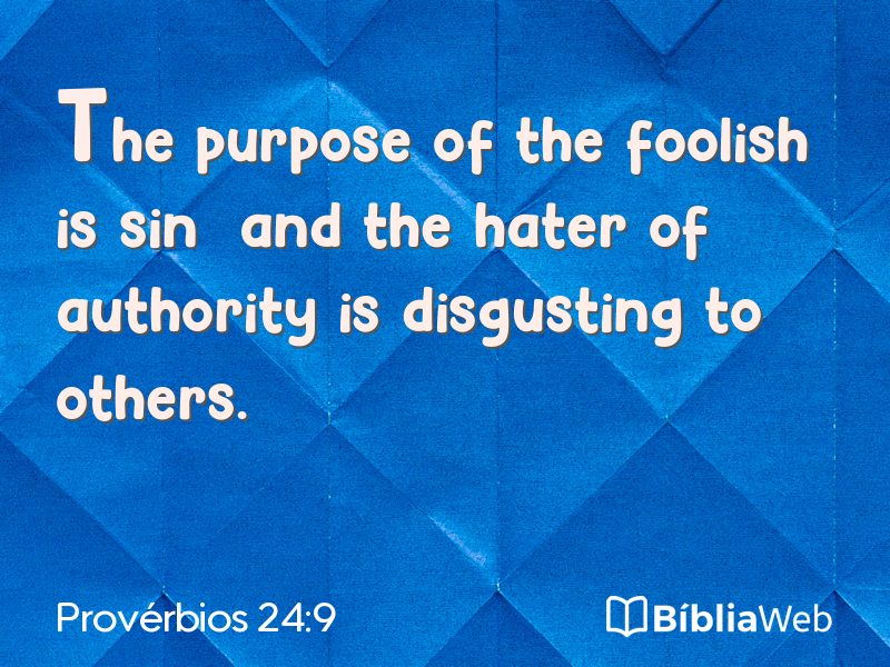 Provérbios 24:9 em imagem para compartilhar