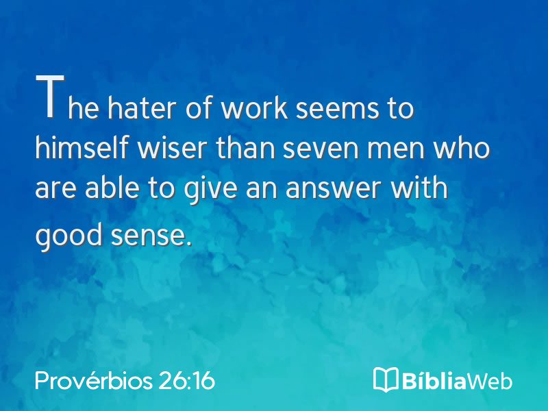 Provérbios 26:16 em imagem para compartilhar