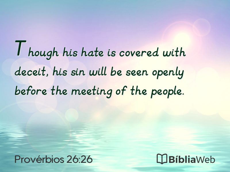 Provérbios 26:26 em imagem para compartilhar