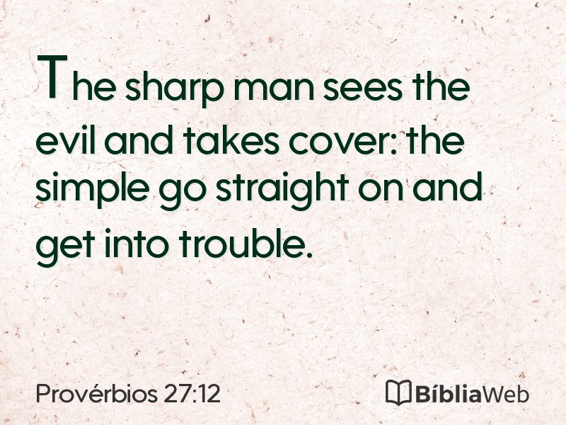 Provérbios 27:12 em imagem para compartilhar