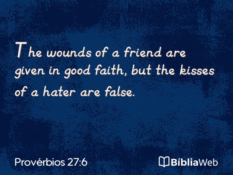 Provérbios 27:6 em imagem para compartilhar
