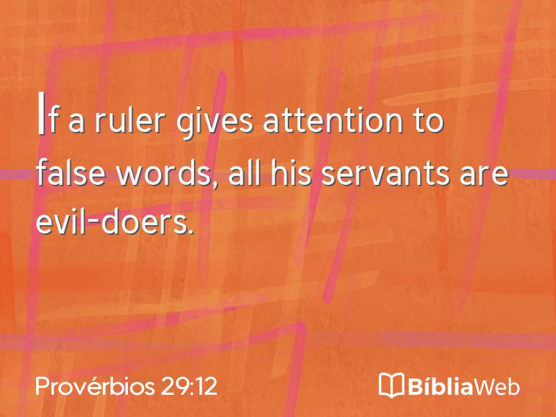 Provérbios 29:12 em imagem para compartilhar