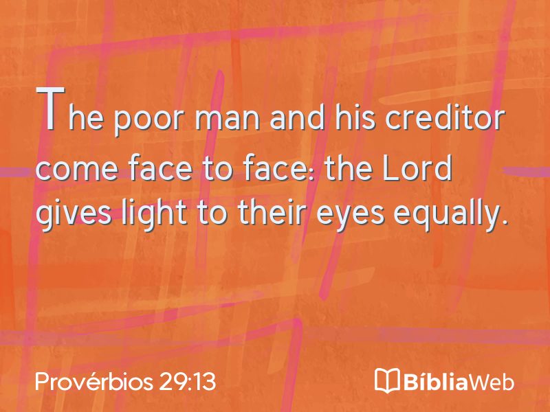 Provérbios 29:13 em imagem para compartilhar