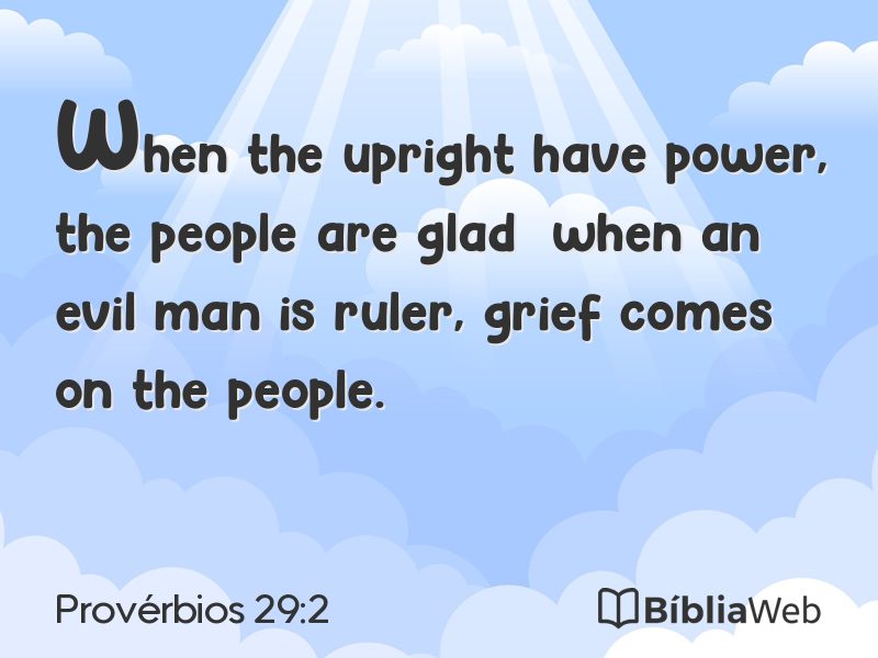 Provérbios 29:2 em imagem para compartilhar