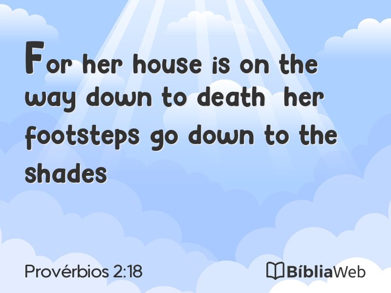 Provérbios 2:18 em imagem para compartilhar