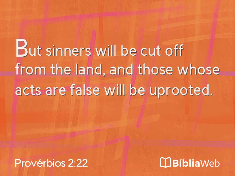 Provérbios 2:22 em imagem para compartilhar