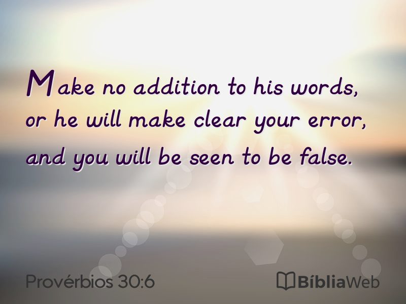 Provérbios 30:6 em imagem para compartilhar