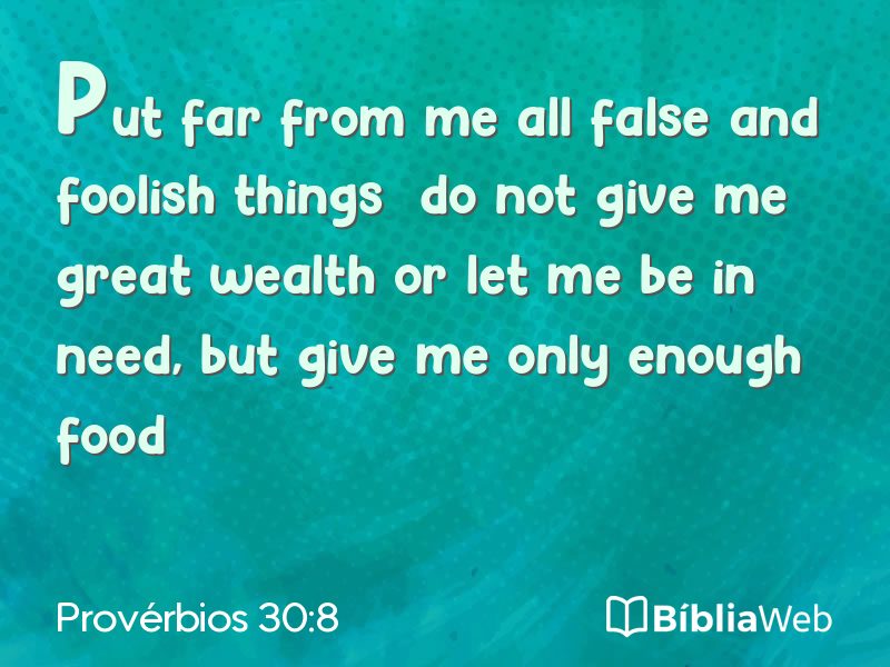 Provérbios 30:8 em imagem para compartilhar