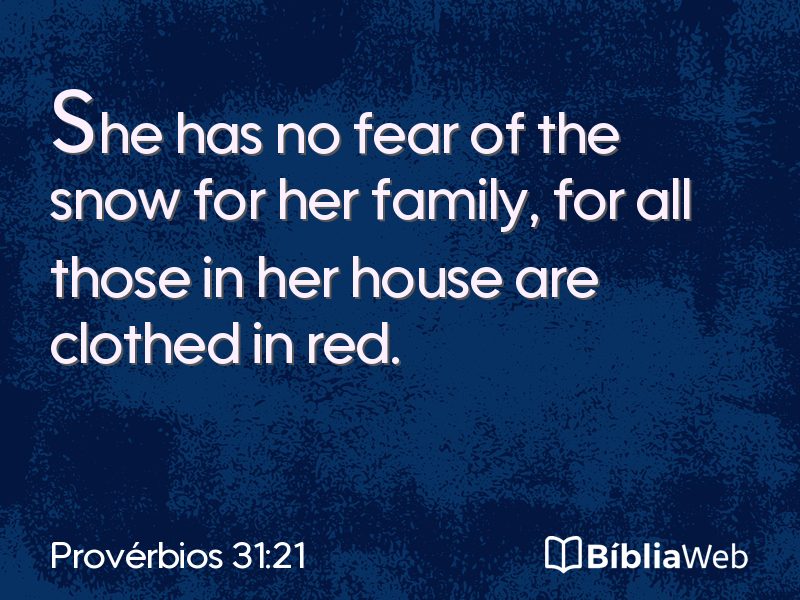 Provérbios 31:21 em imagem para compartilhar