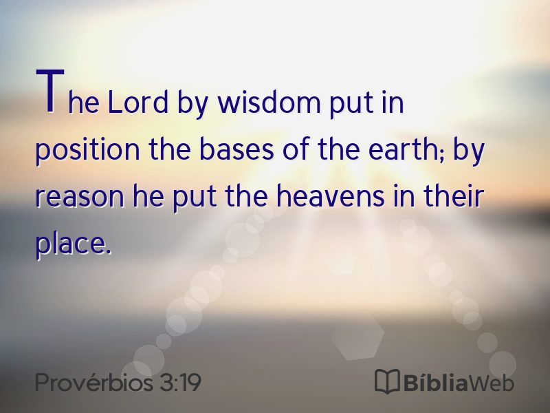 Provérbios 3:19 em imagem para compartilhar