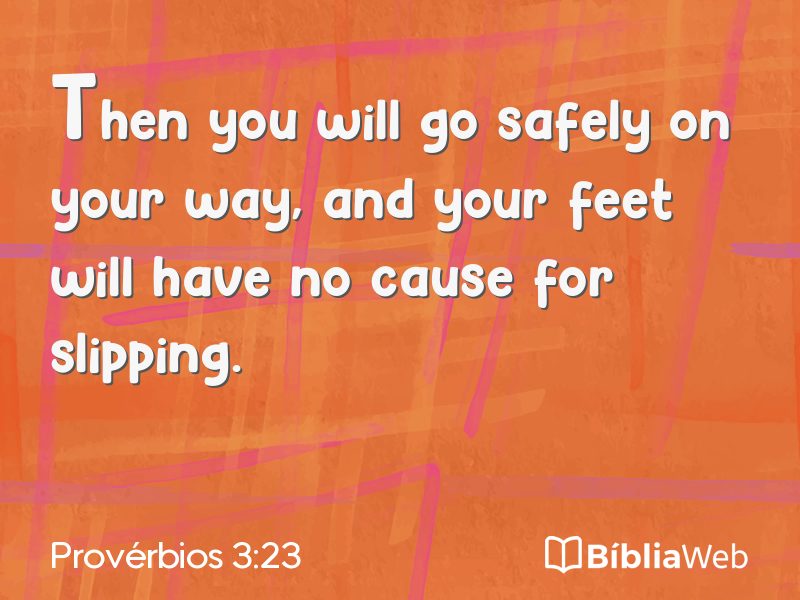 Provérbios 3:23 em imagem para compartilhar